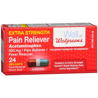 Walgreens Pain Reliever Extra Strength Quick Gel, 24 ea