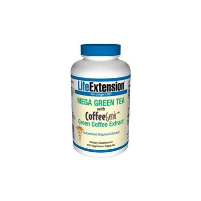 Life Extension Mega Green Tea with CoffeeGenic Green Coffee Extract 120 VegiCaps