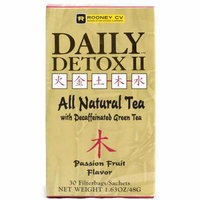 Wellements Rooney CV Daily Detox II All Natural Decaffeinated Tea Passion Fruit 30 Sachet