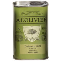 A L'Olivier Olive Oil Infused with Basil, 8.3-Ounce Tins (Pack of 2)