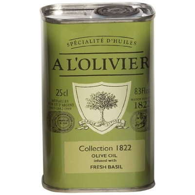 A L'Olivier Olive Oil Infused with Basil, 8.3-Ounce Tins (Pack of 2)