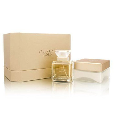 Valentino Gold By Valentino For Women. Set-eau De Parfum Spray 3.3 Ounces & Body Cream 5.5 Ounces