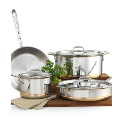 All Clad ALL CLAD 7 Piece Stainless Steel Cookware Copper Core