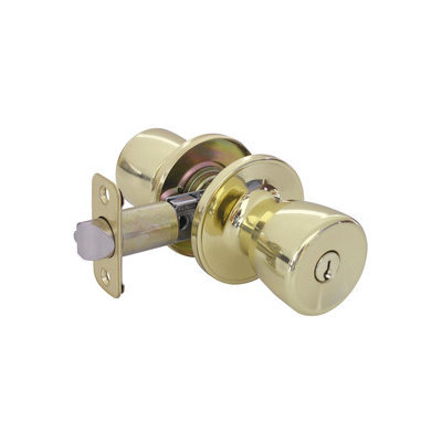 Gatehouse Gallo Polished Brass Tulip Keyed Entry Door Knob TS700