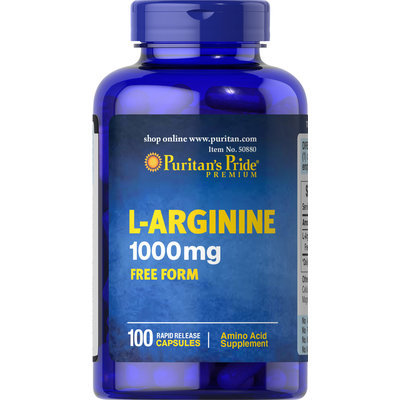 Puritan's Pride 2 Units of L-Arginine 1000 mg-100-Capsules