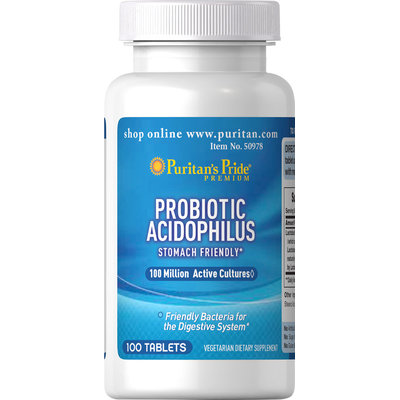 Puritan's Pride 2 Units of Probiotic Acidophilus-100-Tablets