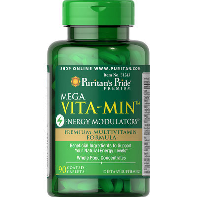 Puritan's Pride Mega Vita-Min Energy Modulators-90 Caplets