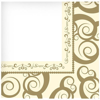 Hanna K Signature Hanna K. Signature 90024 Gold Medley Lunch Napkin Everyday Ensembles - 1440 Per Case