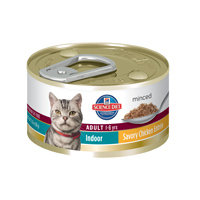 Hill's Science Diet Adult Indoor Minced Chicken Entree Canned Cat Food 24/3-oz cans
