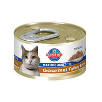 Hill's Science Diet Mature Adult 7+ Minced Gourmet Turkey Entree Canned Cat Food 24-3oz cans