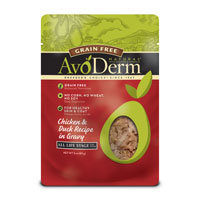 AvoDerm Natural Grain Free Chicken & Duck Cat Food Pouches, 3 oz.