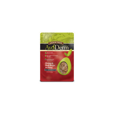 AvoDerm Natural Grain Free Chicken & Duck Cat Food Pouches, 3 oz.