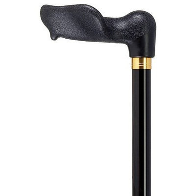 gracehealthcare Unisex Adjustable Palm Grip Cane Metallic Black -Affordable Gift! Item #DHAR-9050908