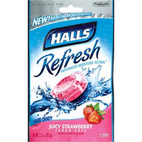 HALLS Refresh Sugar Free Juicy Strawberry Candy