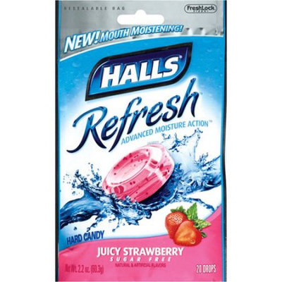 HALLS Refresh Sugar Free Juicy Strawberry Candy