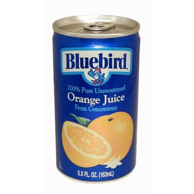 Bluebird Unsweetened Orange Juice, 5.5-Ounce Cans (Pack of 48)