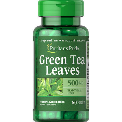 Puritan's Pride Green Tea Leaves 500 mg-60 Capsules