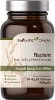Nature's Origin Radiant Hair Skin & Nails Formula-30 Rapid Release Softgels