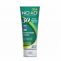 NO-AD Sunscreen Lotion, Travel Size, SPF 30, 3 fl oz