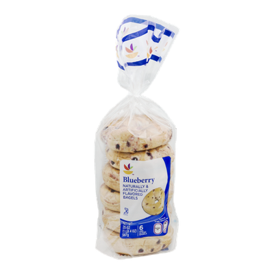 Ahold Blueberry Bagels Pre-Sliced - 6 CT