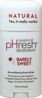 pHresh Deodorant, Barely Sweet, 1.7 oz