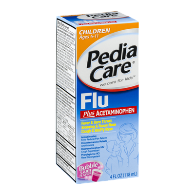 PediaCare Flu Ages 4-11 Bubble Gum Flavor