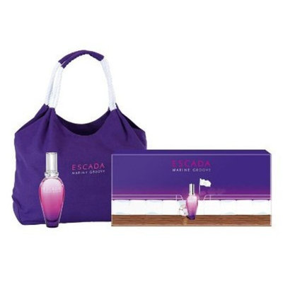 Escada Marine Groove for Women Gift Set - 3.3 oz EDT Spray + Beach Tote Bag