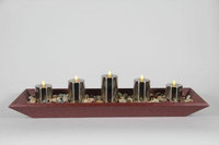 Delighted Home DH-5PPTCHS Cherry 5 Pillar Polly Trough with 1, 6 in. - 2, 5 in.