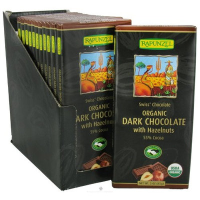 Rapunzel - Organic Swiss Dark Chocolate with Hazelnuts 55% Cocoa - 3 oz.