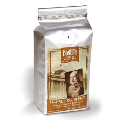Dilettante Hapsburg Blend, Medium Dark Roast Coffee, Whole Bean, 12-Ounce Bags (Pack of 2)