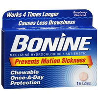 Bonine Antiemetic Chewable Tablets Raspberry