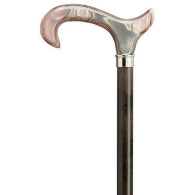 Harvy Acrylic Derby Handle Cane Color: Pink