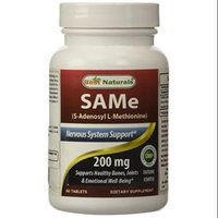 SAM-e 200 mg 60 Enteric Coated Tablets by Best Naturals - Dietary Supplement With 200 mg Active S-Adenosyl Methionine Pe