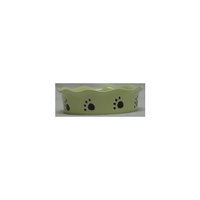 Ethical 5 -Inch RuffledCat Dish, Green