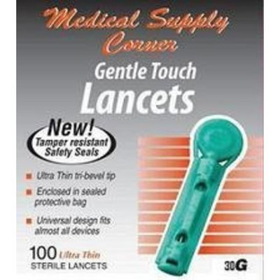 Gental touch SMS Safety Seal Lancets 28G lancets, 100 count