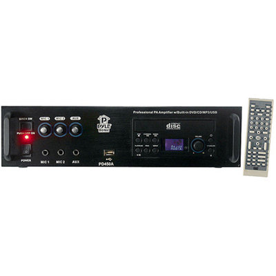 Pyle Professional PA Amplifier w/Bulit In DVD/CD/MP3/USB/70V Output