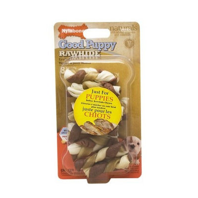Nylabone Rawhide Chicken Flavored Braid Puppy Dog Treat Bone