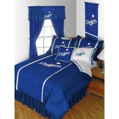 MLB LA Dodgers Bedding Set - Los Angeles Comforter Sheets - Full Bed