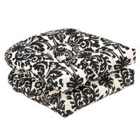 Pillow Perfect Outdoor 2-Piece Chair Cushion Set - Black/White Floral