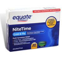 Equate - Nite Time, Multi-Symptom Cold/Flu Relief, 20 Softgels (Compare to NyQuil LiquiCaps)