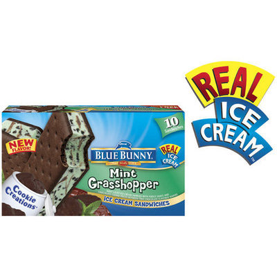 Blue Bunny Cookie Creations Mint Grasshopper Ice Cream Sandwiches