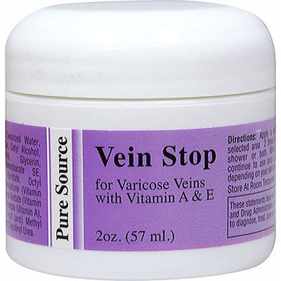 Pure Source 2 Units of Vein Stop for Varicose Veins-2 oz-Cream