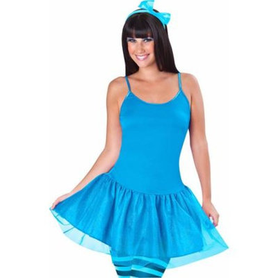 Gemmy Blue Neon Tutu Dress Adult Halloween Costume