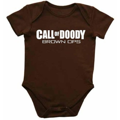Call of Doody Brown Ops Funny Baby Bodysuit Creeper BROWN (6-12 Months)
