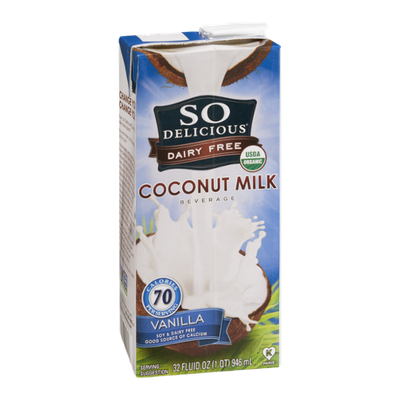 So Delicious Dairy Free Coconut Milk Beverage Vanilla