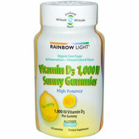 Rainbow Light Vitamin D Sunny Gummies Sour Lemon 1000 IU 50 Gummies