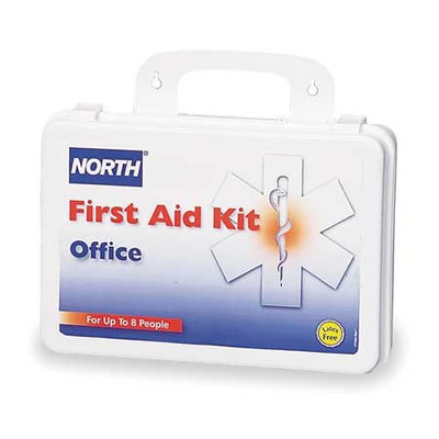 NORTH BY HONEYWELL 0197380025L First Aid Kit, Bulk, White, 140 Pcs, 8 Ppl