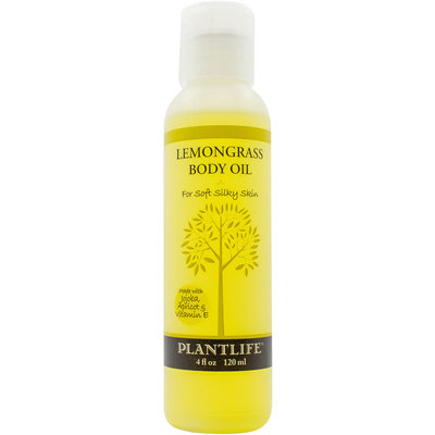 Plantlife Natural Body Care - Body Oil For Soft Silky Skin Lemongrass - 4 oz.
