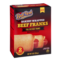 Ball Park Beef Franks Bakery Wrapped - 2 CT