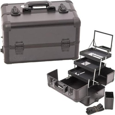 Just Case Usa Inc. Sunrise All Black Professional Aluminum Makeup Case